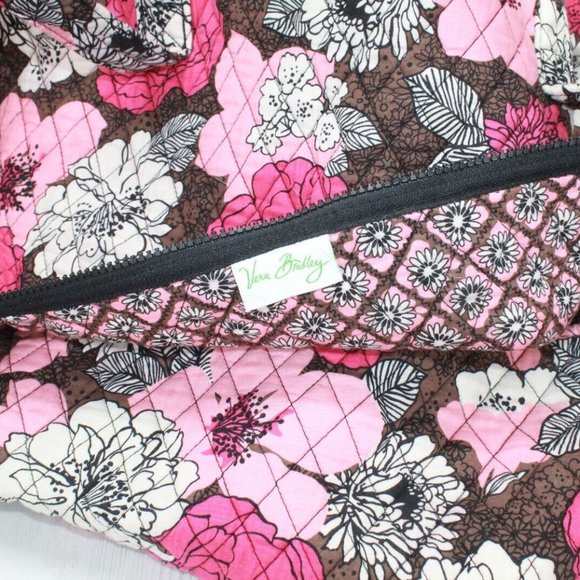Vera Bradley Multicolor Floral Cotton Zip Top Quilted Travel Shoulder Duffle Bag - Picture 7 of 8